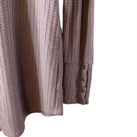 Chaser Henley Thermal Long Sleeve Button Sleeve Top Size MED - Picture 6 of 11